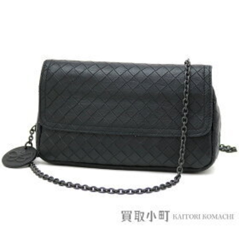 Bottega Veneta Nero Black Intrecciato Mirage Messenger Bag Black Calfskin Motif